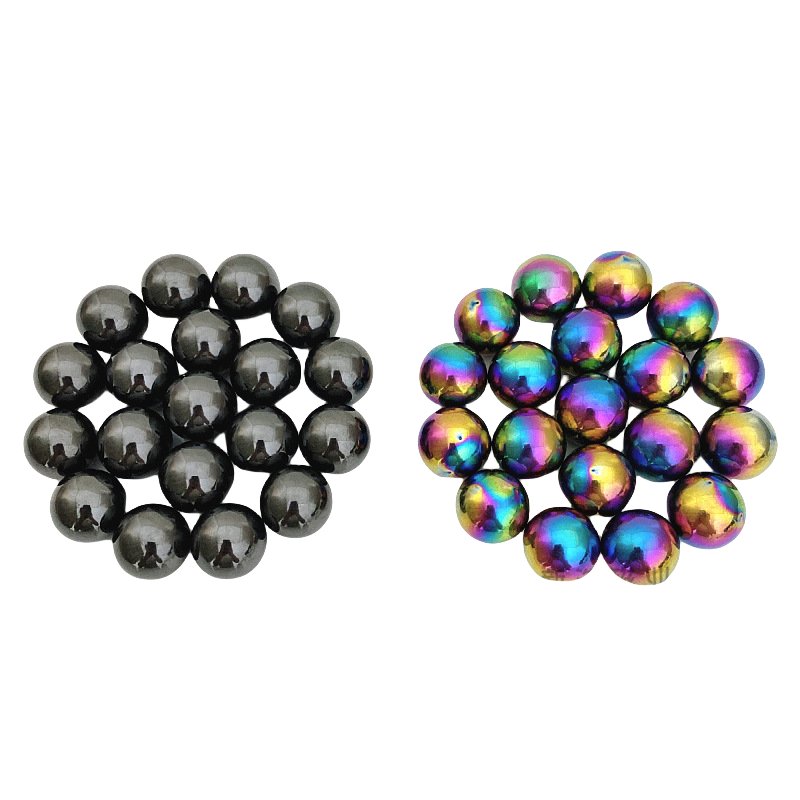 Customized High-performance Ferrite Anisotropic Black Gloss Massage Special Magnetic Ball Oval Ferrite Magnetic Beads