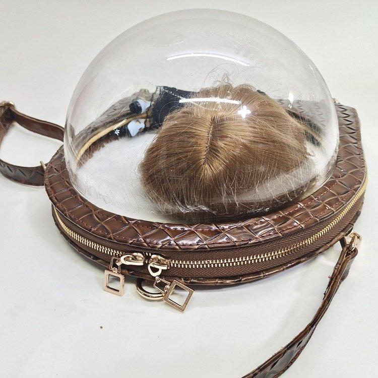 Custom Cute Ragdoll Blythe Ball-jointed Doll 6 Display Bag Clear Shoulder Backpack for Girls Genuine Leather Ita Bag