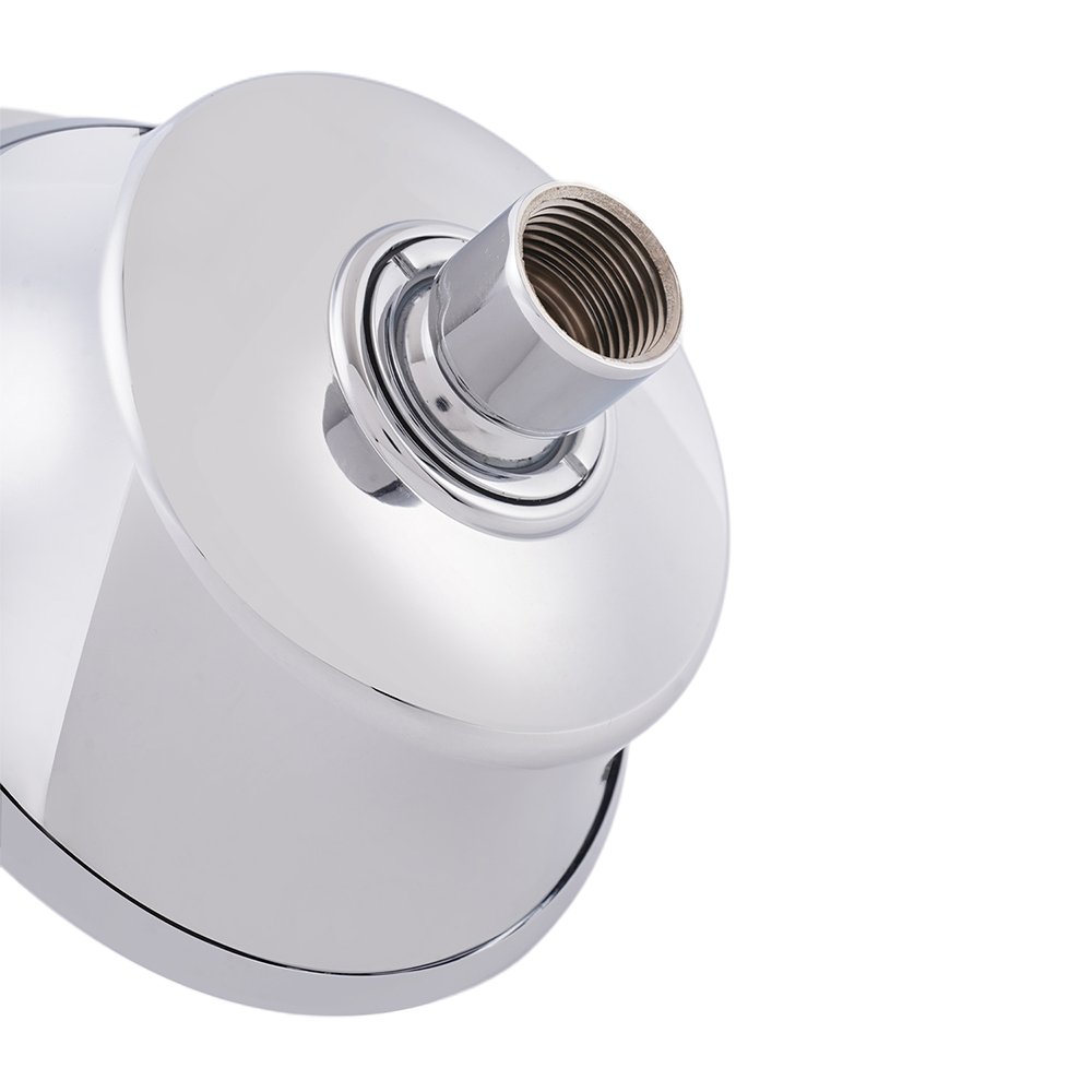 Wholesale 4.49-Inch Wall Mount Fixed Shower Head 5-Settings Water-Saving Brass Ball Joint ABS Housing Polished Chrome for Hotels