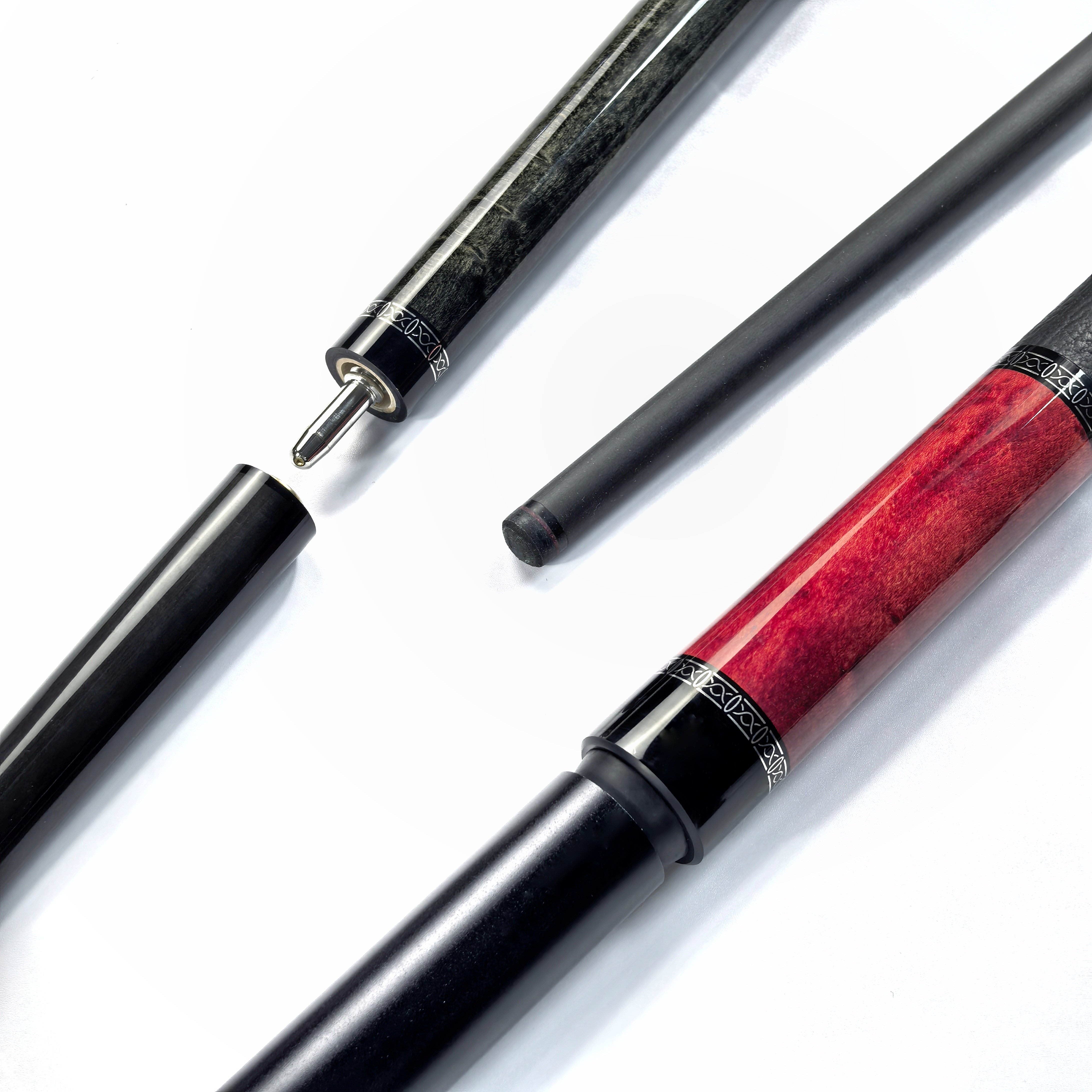 High End Lilqiong/VanQs58" Carbon Fiber Shaft Birdseye Maple Butt 12.5mm1/2 Billiard Pool Cue