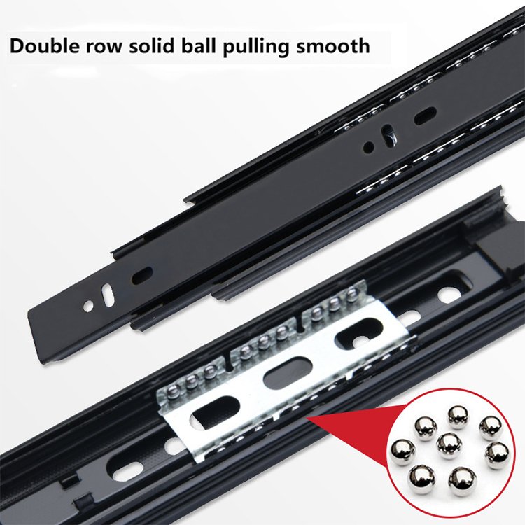 JAYA Drawer Slides Soft Close Ball Bearing Drawer Slide Push Open Touch Open Cabinet Drawer Slide