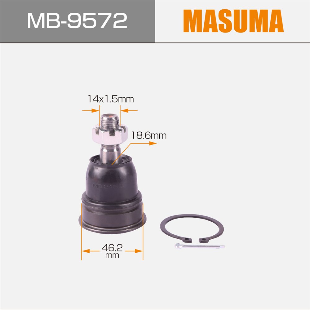 MB-9572 MASUMA Auto Suspension Systems Automatic Ball Joint 54524-EA000 for NISSAN NAVARA D40M. 2500cc. YD25DDTI. Turbo