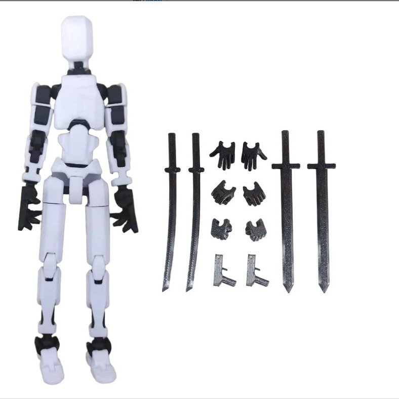 Fidget Novelty Toys Wholesale Articulated Multi Joint Moving Doll Toy T13 Dummy Lucky 13 Action Figure 3d Robot Toy for Kids