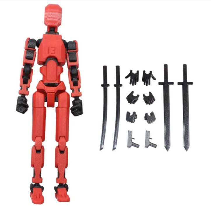 Fidget Novelty Toys Wholesale Articulated Multi Joint Moving Doll Toy T13 Dummy Lucky 13 Action Figure 3d Robot Toy for Kids