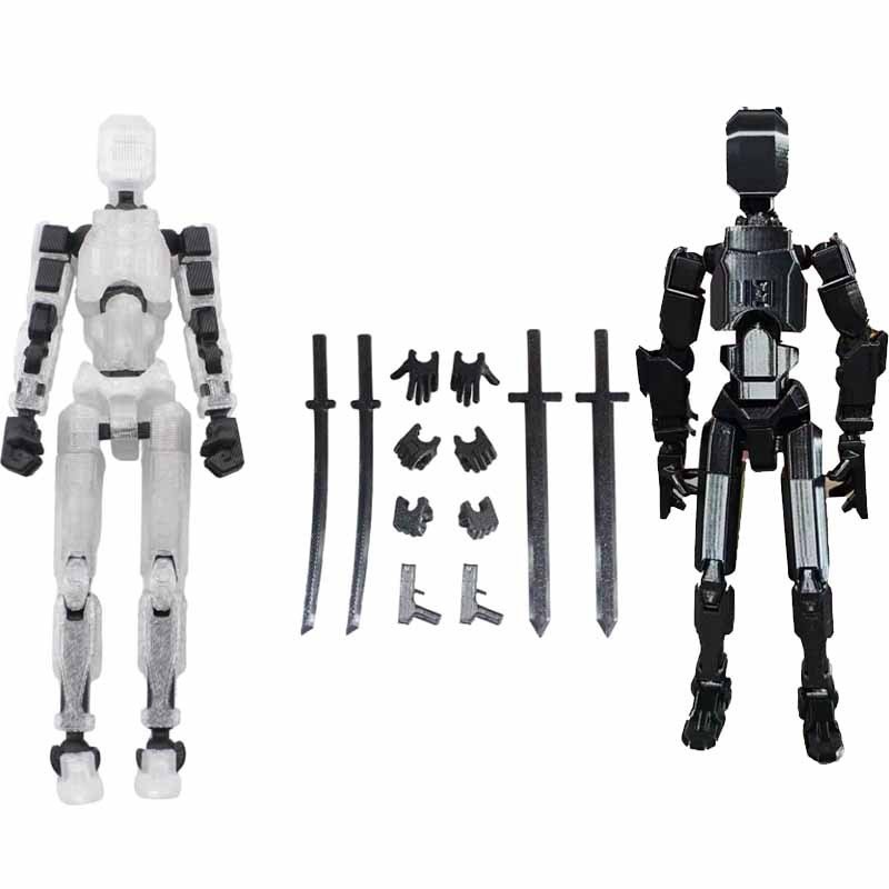 Fidget Novelty Toys Wholesale Articulated Multi Joint Moving Doll Toy T13 Dummy Lucky 13 Action Figure 3d Robot Toy for Kids