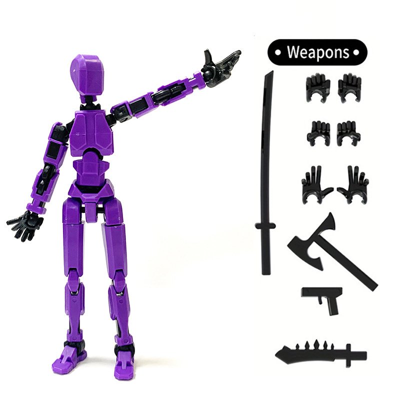 Fidget Novelty Toys Wholesale Articulated Multi Joint Moving Doll Toy T13 Dummy Lucky 13 Action Figure 3d Robot Toy for Kids