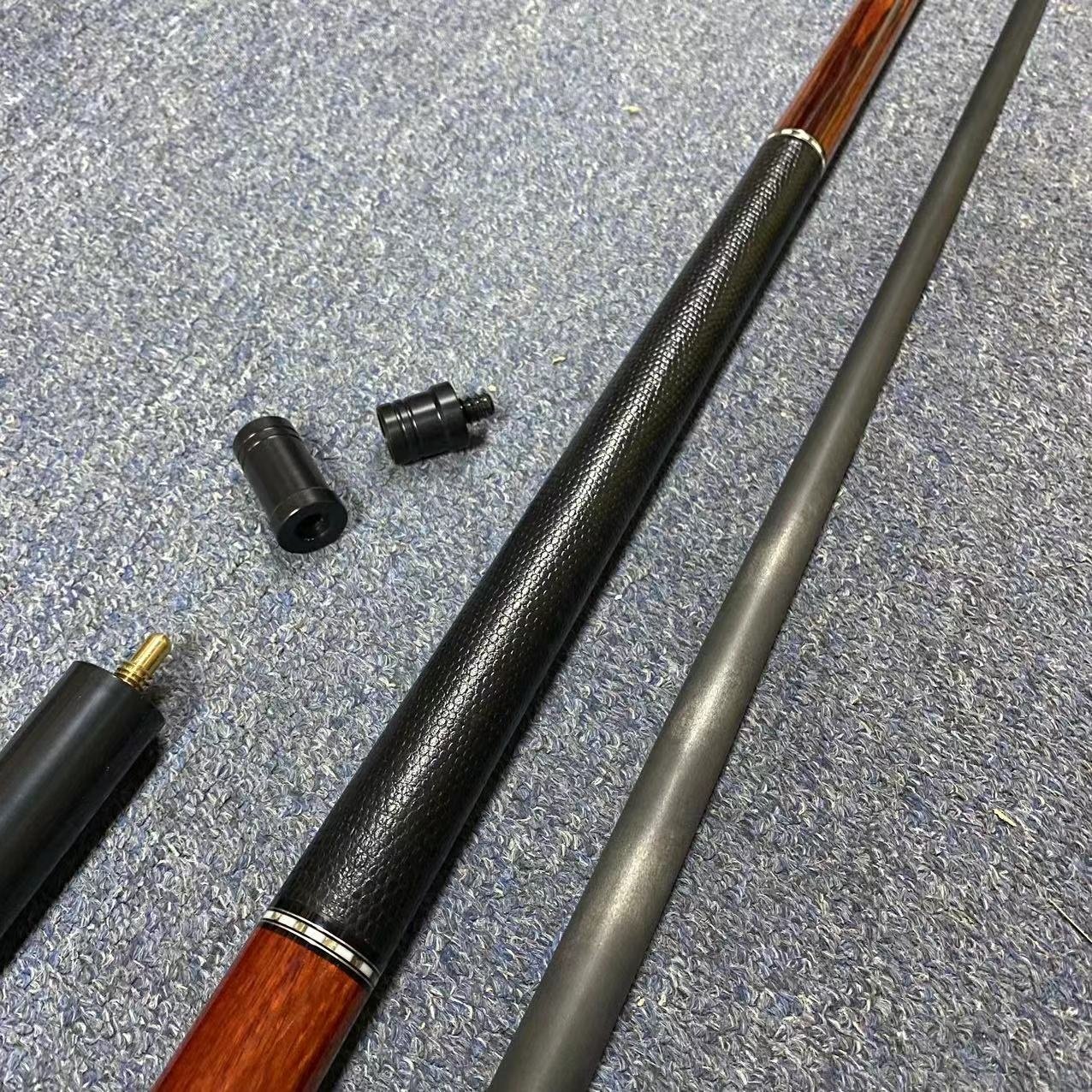 Premium Carbon Fiber Shaft Maple Butt 12.5mm/11.5mm 1/2 Billiard Pool Cue With Extension