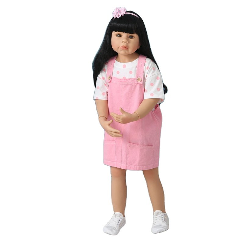 98cm Big Doll Reborn Masterpiece Doll Ball Jointed Full Body Toddler Baby Girl Princess 3-4Years Old Real Baby Dress Model Doll