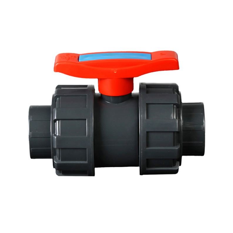 High Quality Newest Plastic Red Handle Pvc True Double Live Joint Dubai Union Ball Valve
