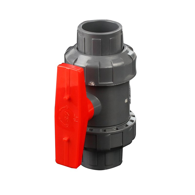 High Quality Newest Plastic Red Handle Pvc True Double Live Joint Dubai Union Ball Valve