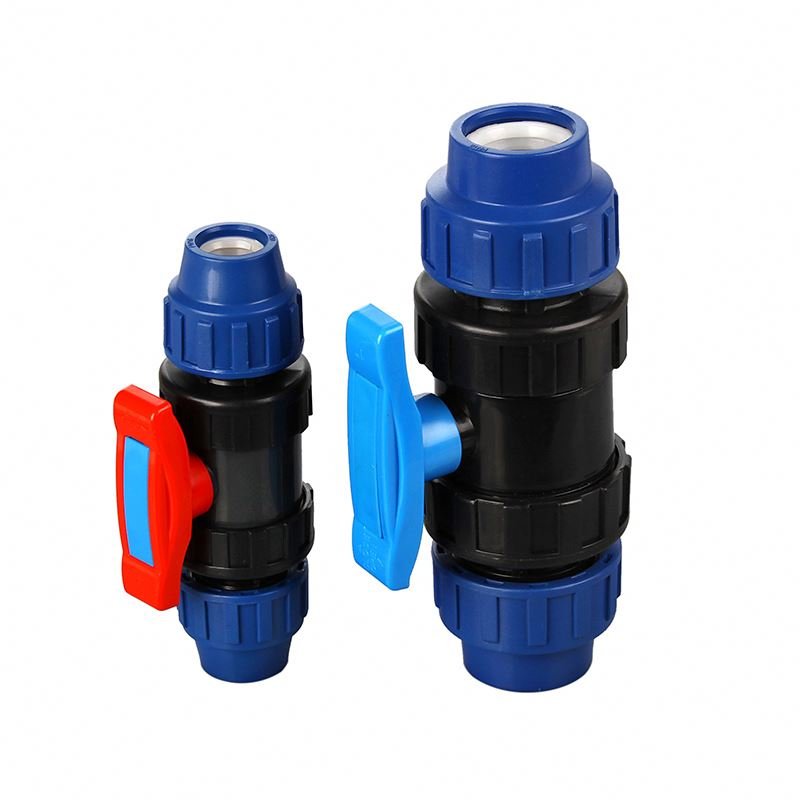 High Quality Newest Plastic Red Handle Pvc True Double Live Joint Dubai Union Ball Valve