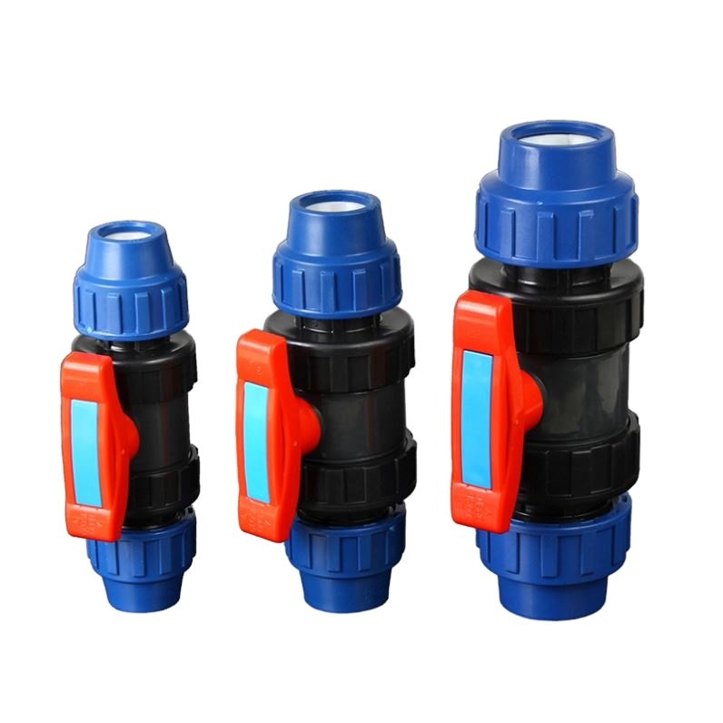 High Quality Newest Plastic Red Handle Pvc True Double Live Joint Dubai Union Ball Valve