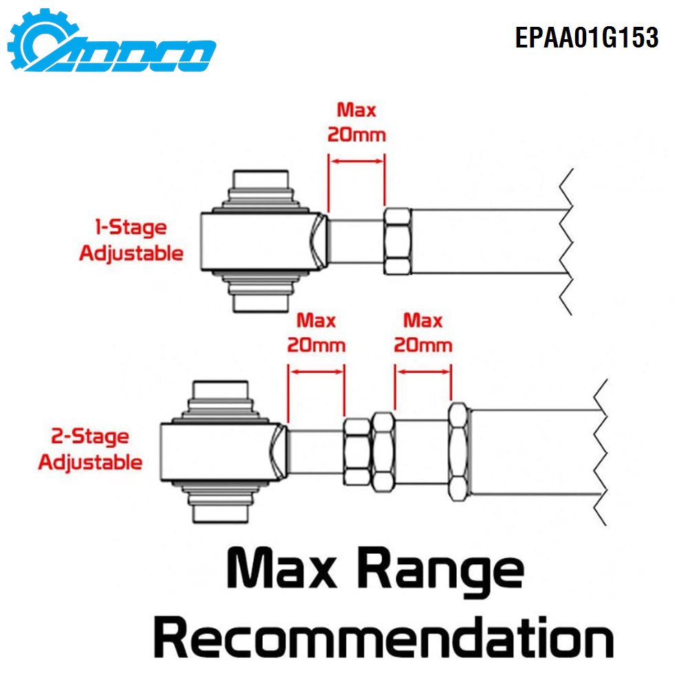 ADDCO Adjustable Aluminum Camber Kit for VW Gti MK5/MK6/MK7/MK8 Golf TIGUAN Rear Arms - Pair EPAA01G153-V
