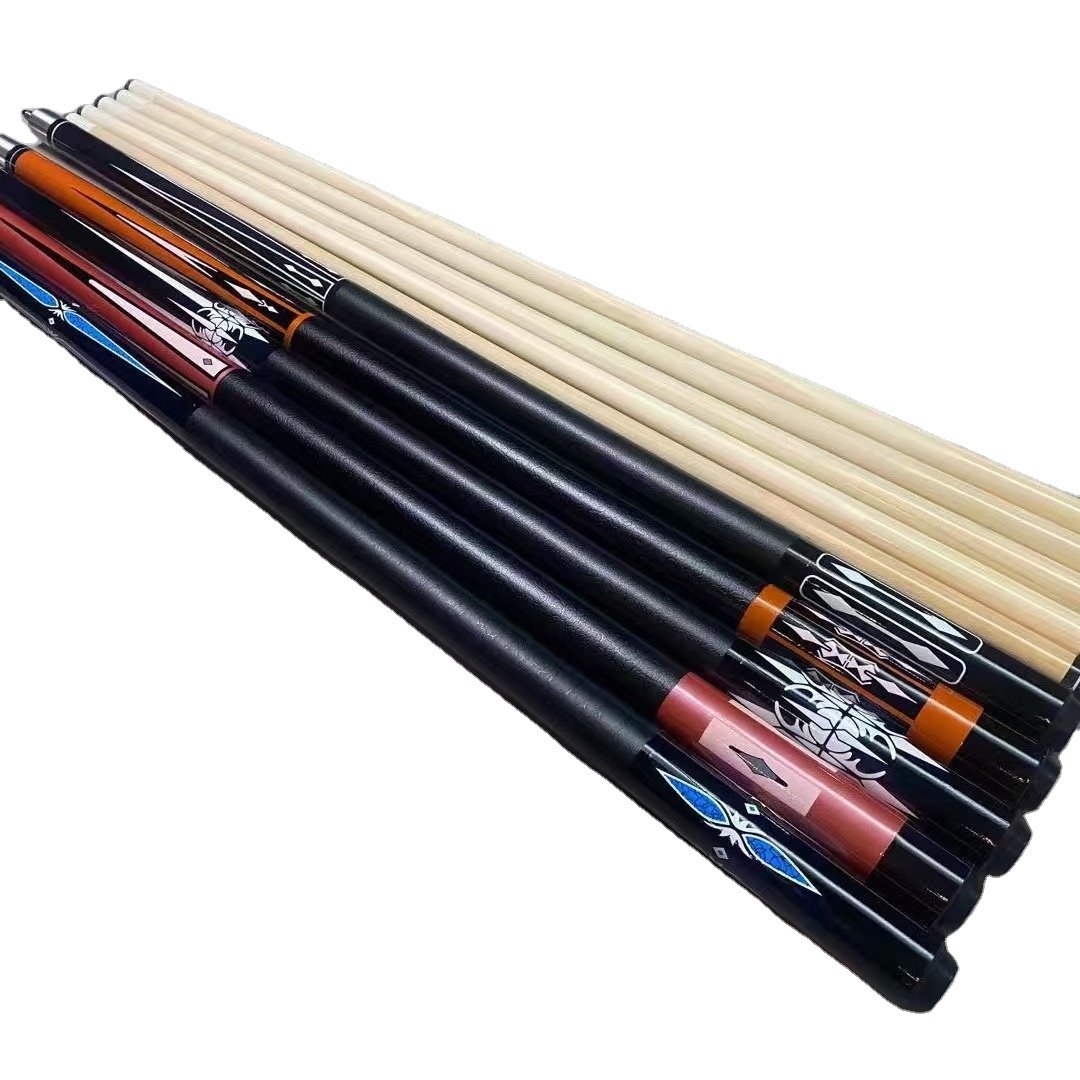 Xmlivet Custom Logo 58-Inch Radial Pin Maple Wood Billiard Cue 13mm Tip Size 9 Balls New Radial Joint Pool Snooker Cues Ebony