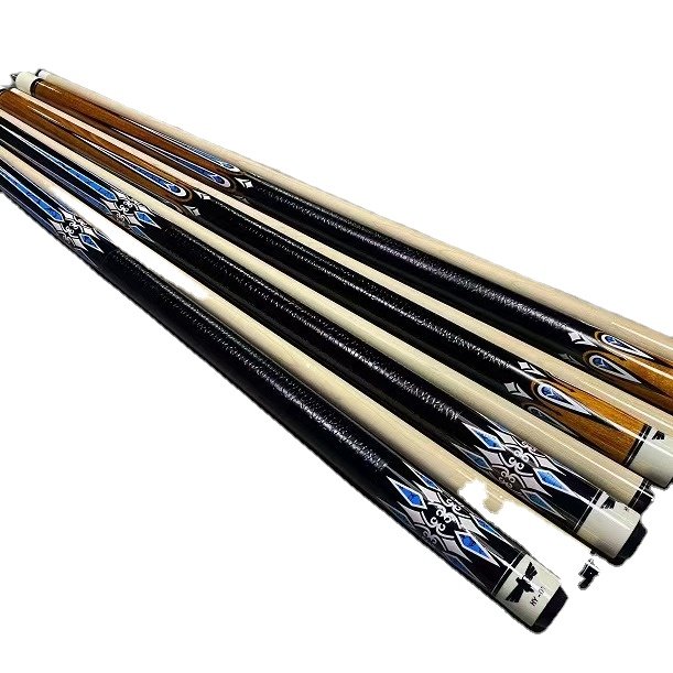 Xmlivet Custom Logo 58-Inch Radial Pin Maple Wood Billiard Cue 13mm Tip Size 9 Balls New Radial Joint Pool Snooker Cues Ebony