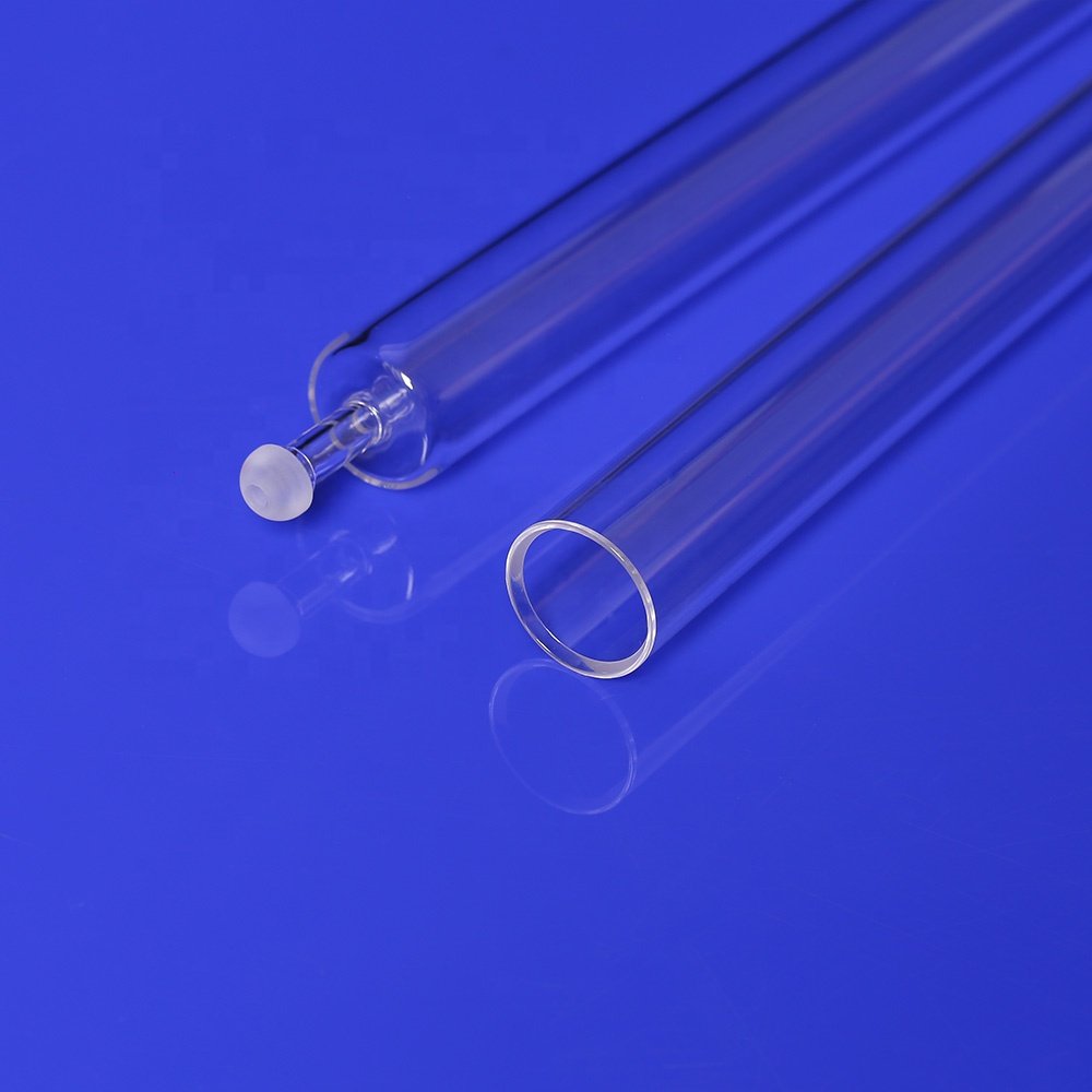 Heat Resistant Elementar Transparent Quartz Tube Combustion Tube With Ball Joint