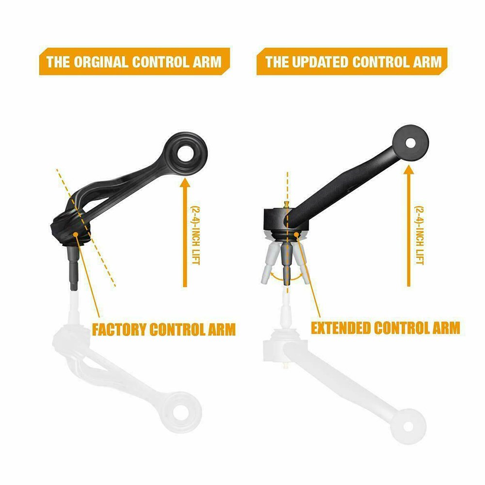 Front Upper Control Arms for 4x4 Pickup 2-4'' Lift 2006-2022 Dodge RAM 1500 4WD