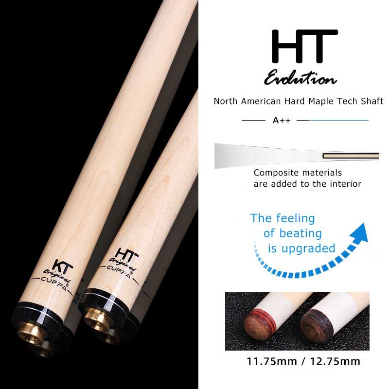 CUPPA POOL Cue Stick With Case Chinese 8 Ball America 9-Ball Billiard Cue 10.5mm 11.75mm 12.75mm Blue and White Design