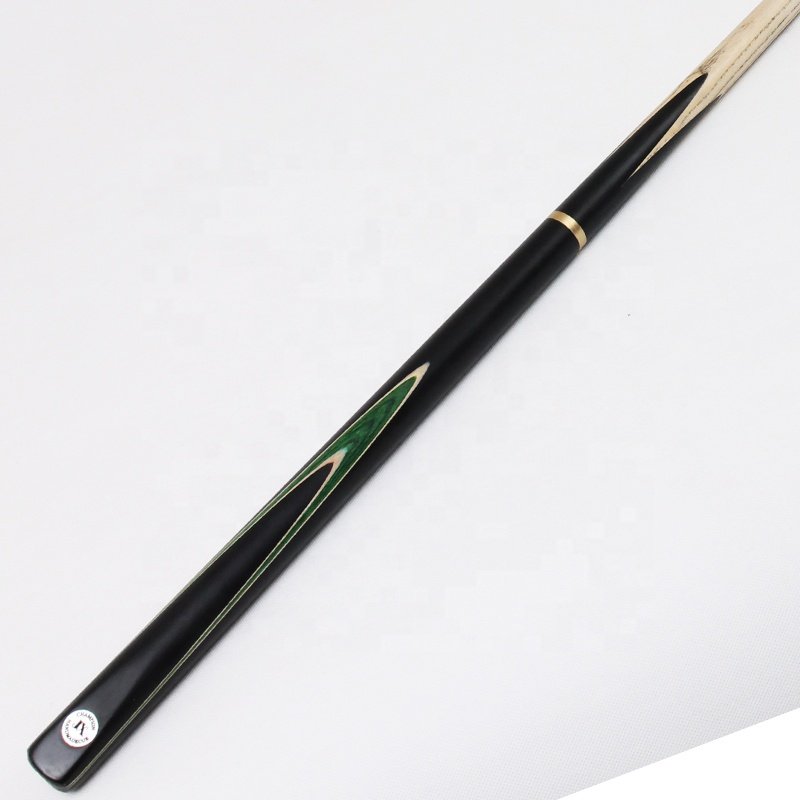 TQG-JX-048 Best-Selling 57-Inch White Wax Wood Snooker Cue 9.5mm Ebony Tip Stainless Steel Joint Dyed Ash Wood Butt 13mm 1pc MOQ