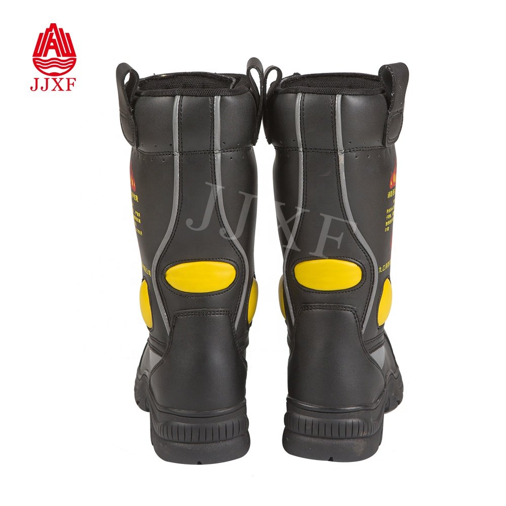 Flame Resistant High Performance Anti Fire Safety Boots for Man Fireman Leather Boot