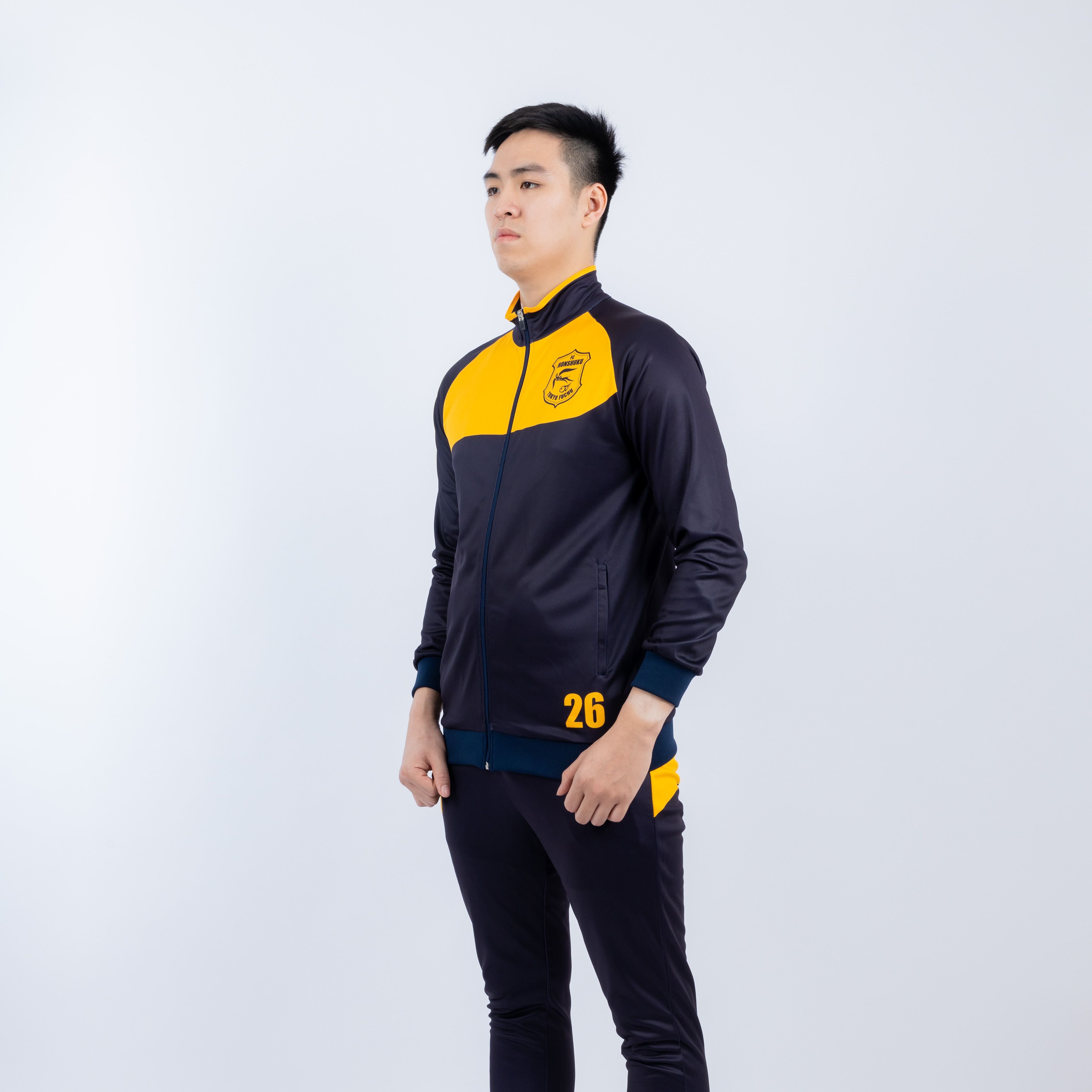 Tracksuit Outdoor Custom Sublimated logo High Neck Jacket and Pants Durable Apparel Manufacturer High Neck for Soccer Team