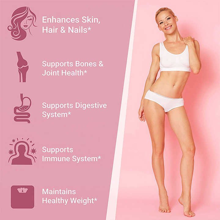 Collagen Peptides Powder I , II , III ,V ,X 5 Hydrolyzed Fish and Bovine Hydrolyzed Collagen for Skin Hair Nails Joints