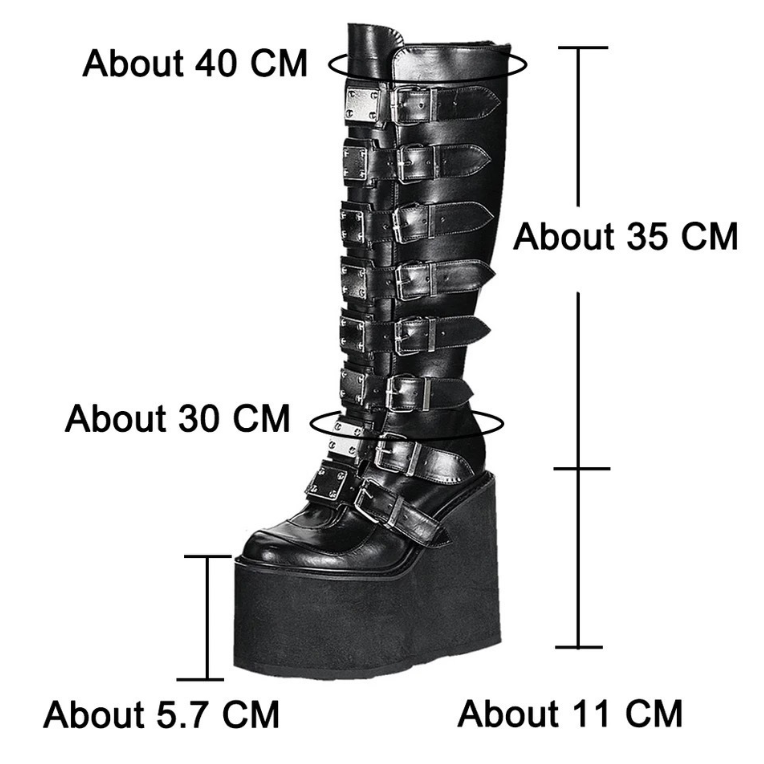 New Motorcycle Martin Boots 2022 Autumn and Winter Thick Bottom 11cm High Heeled Large Size Women's Boots