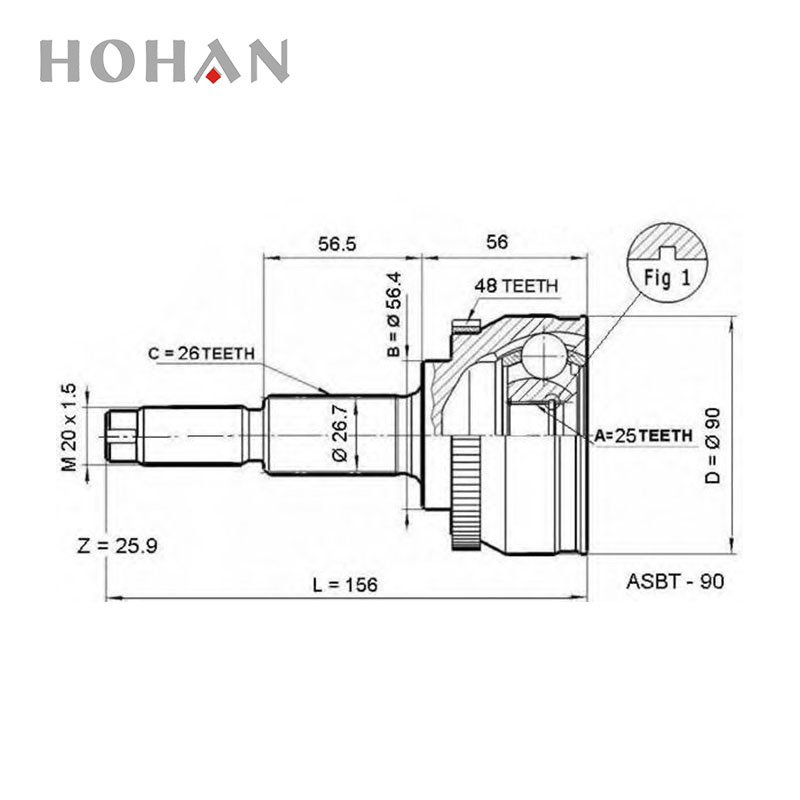 CV Axle Drive Shaft HOT SALE CONSTANT VELOCITY OUTER CV JOINT C.V. JOINT for VOLVO OEM 8601100