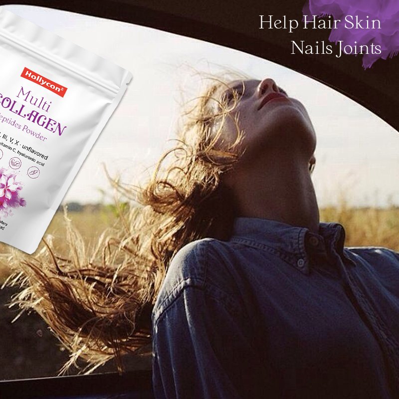 Wholesale OEM Hydrolyzed Collagen Protein Peptides Help Hair Skin Nails Joints Type I II III V X Multi Collagen Peptides Powder