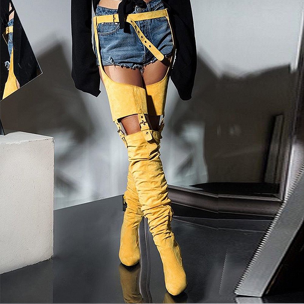 LQ011 2022 Good Quality Belt Boots for Women