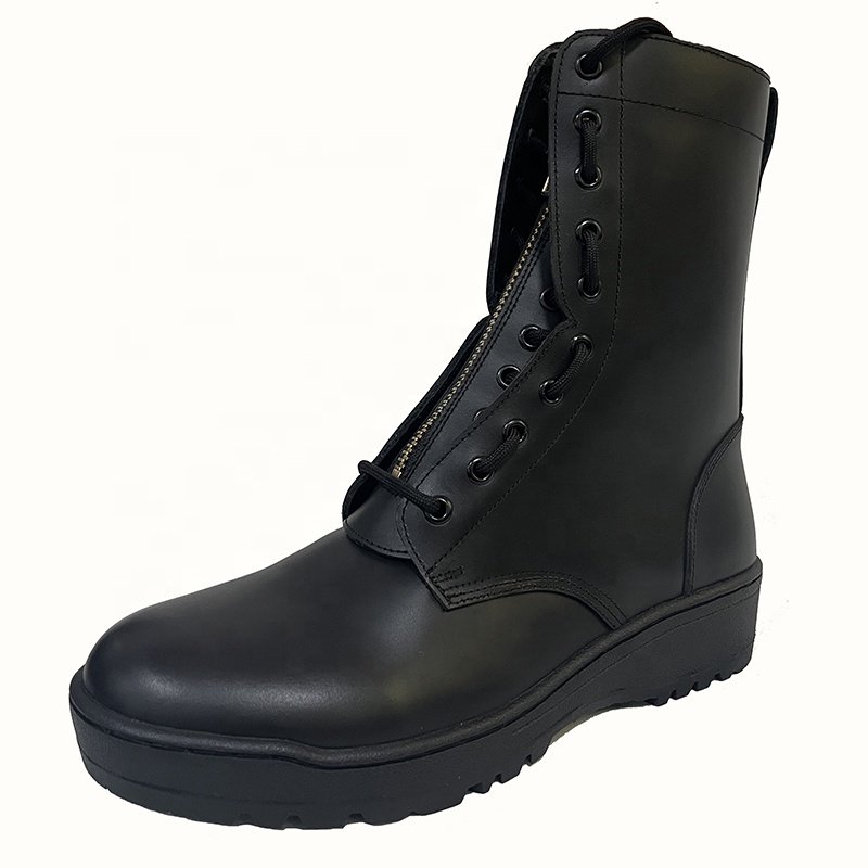 Summer Spring Autumn Pilot Leather Boots Outdoor Mid Calf Cowhide Boots Training Shoes High Top Men's Tactical Training Boots