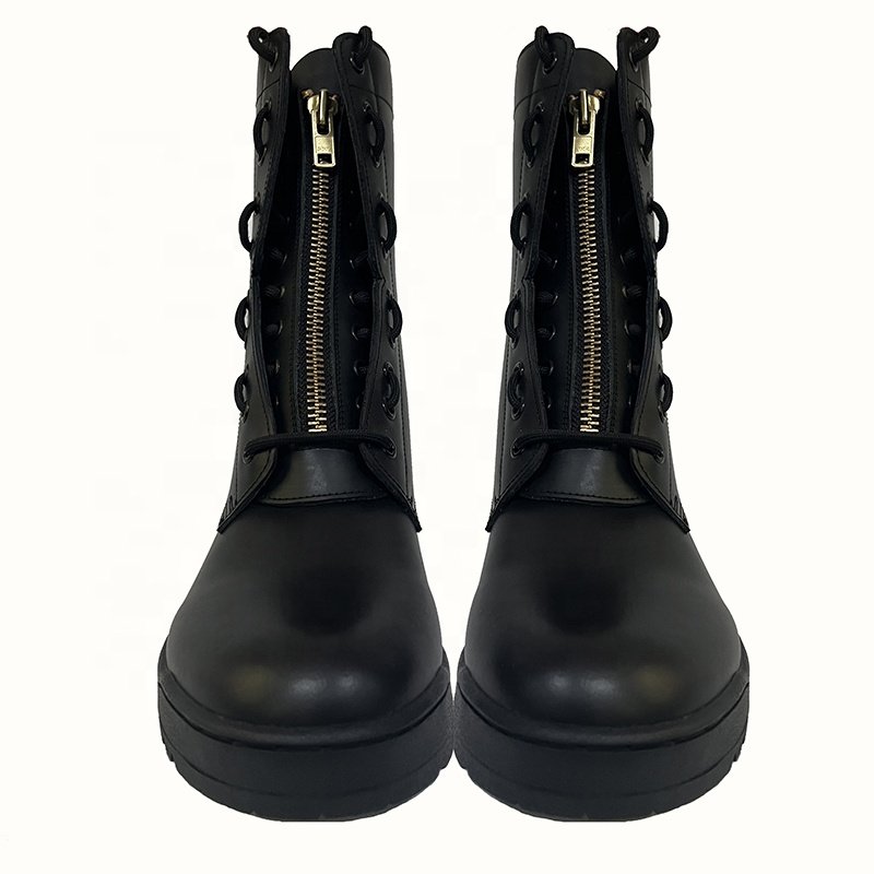Summer Spring Autumn Pilot Leather Boots Outdoor Mid Calf Cowhide Boots Training Shoes High Top Men's Tactical Training Boots