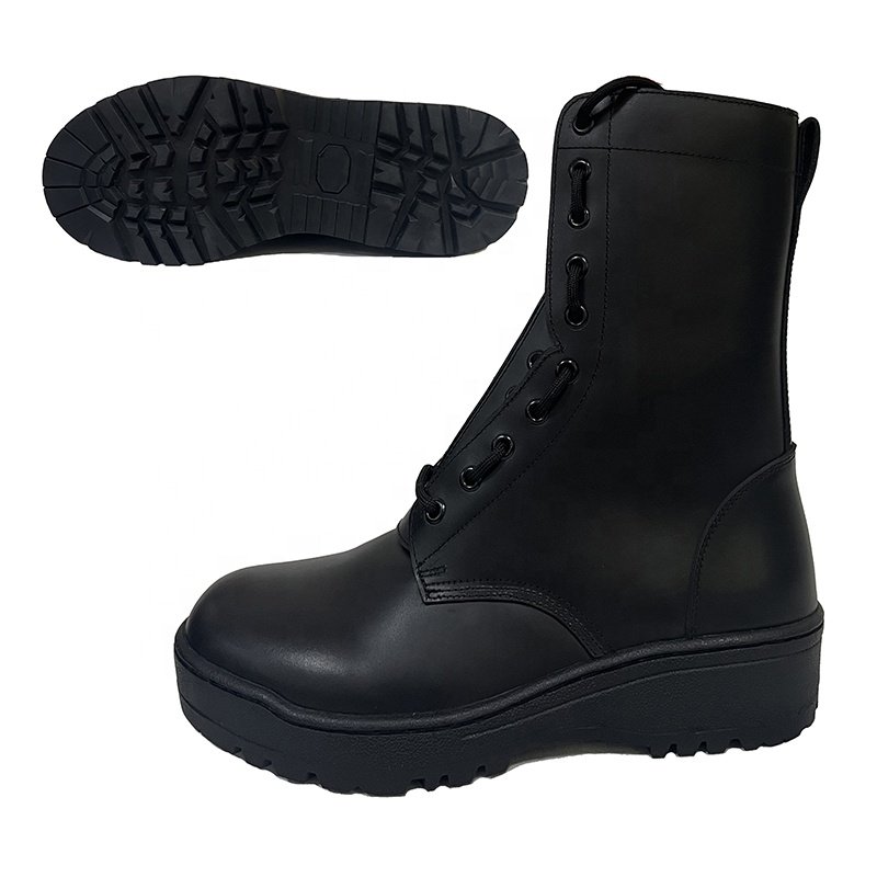 Summer Spring Autumn Pilot Leather Boots Outdoor Mid Calf Cowhide Boots Training Shoes High Top Men's Tactical Training Boots