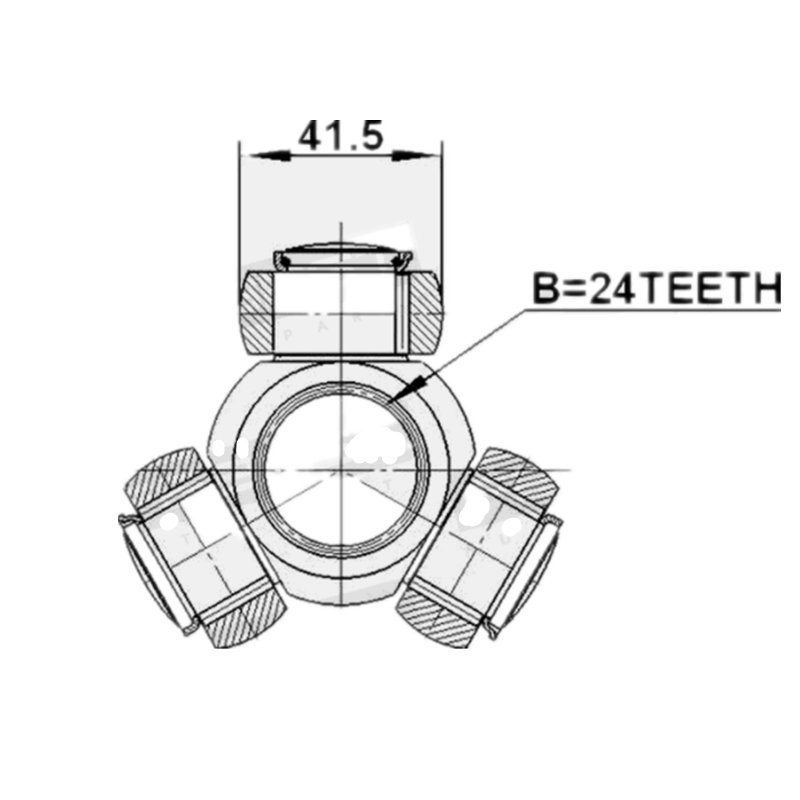 Auto Transmission Systems Spider Assembly Slide Joint Tripod CV Joint 43410-0W210 for LEXUS
