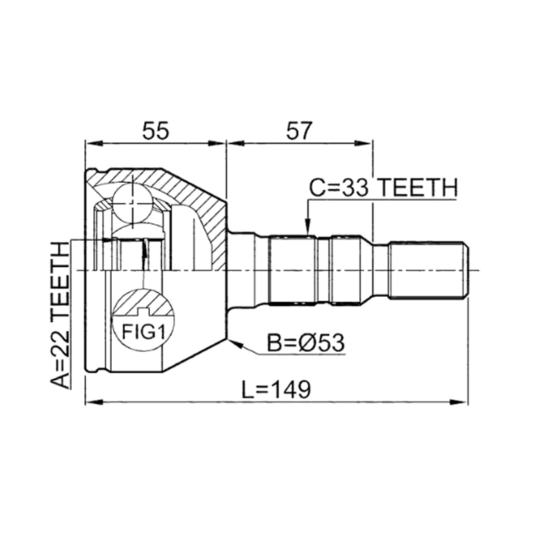 Axle Joint C.V.JOINT for Chrysler High Performance Outer CV JOINT for Chevrolet 93182575