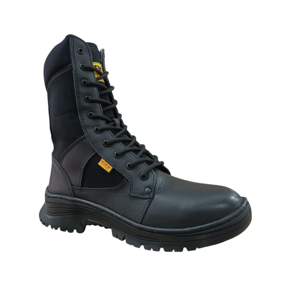 Tactical Boot Long Tube Leather Safety Guard with Certificated Polyamide Protective Toe Cap Model 600
