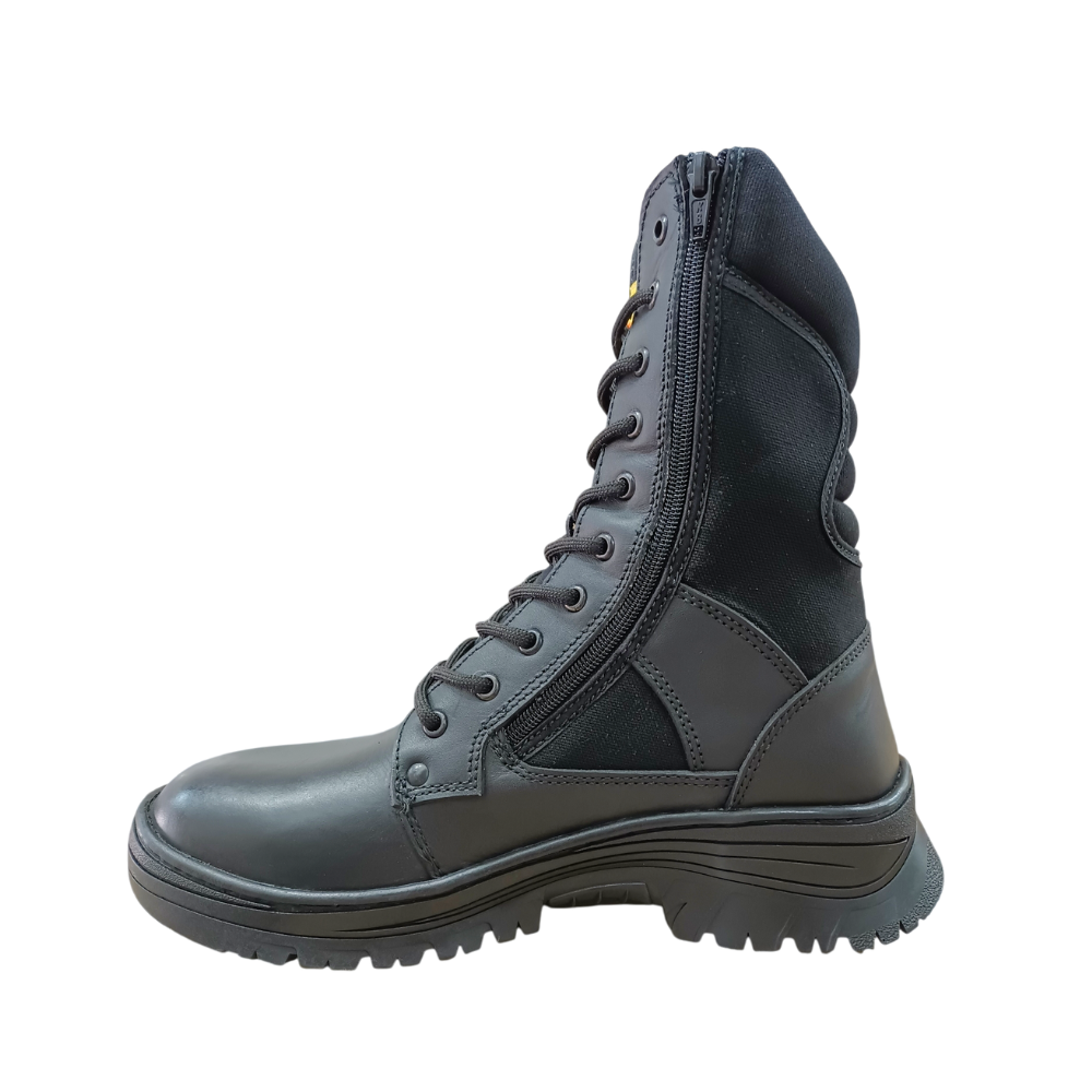 Tactical Boot Long Tube Leather Safety Guard with Certificated Polyamide Protective Toe Cap Model 600