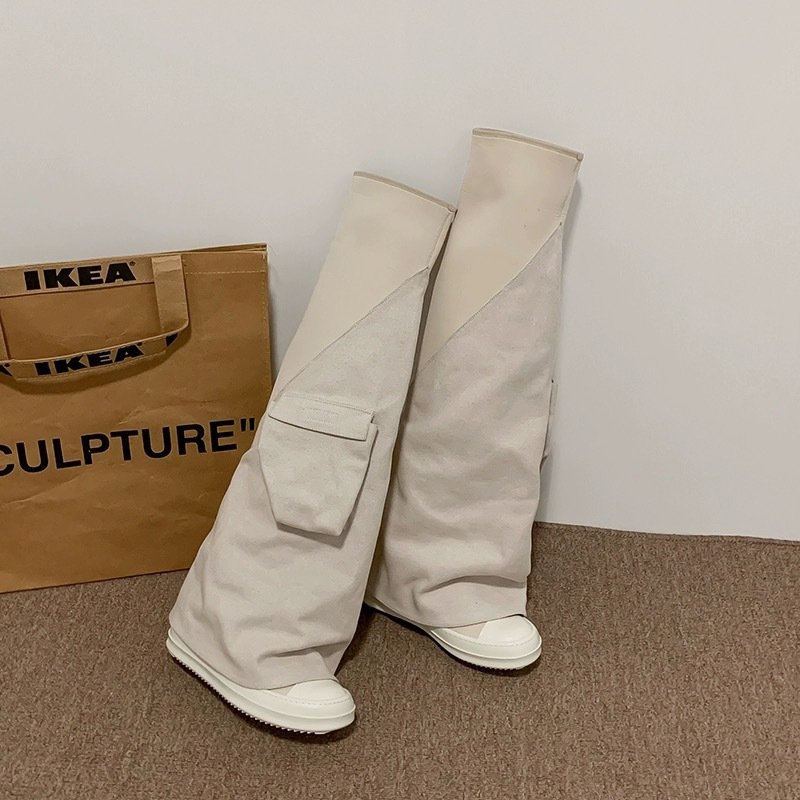 Detachable Knee Boots 2023 Winter New Pocket Slim Long Boots Versatile Outwear Fashion Boots for Women