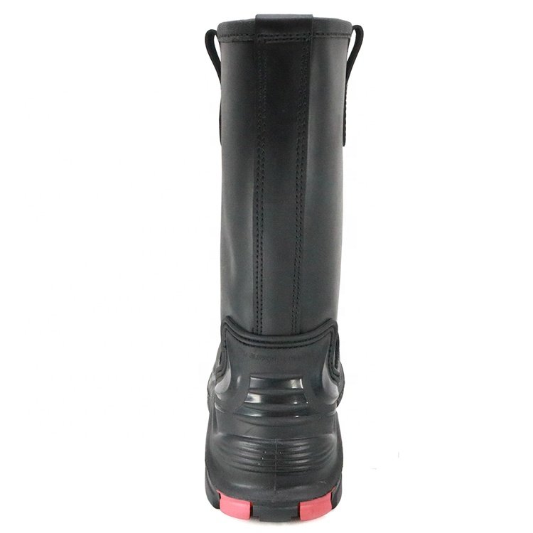 Oil Water Resistant Anti Static Composite Toe High Rigger Boots Black Leather Welding Boots Botas De Soldadura