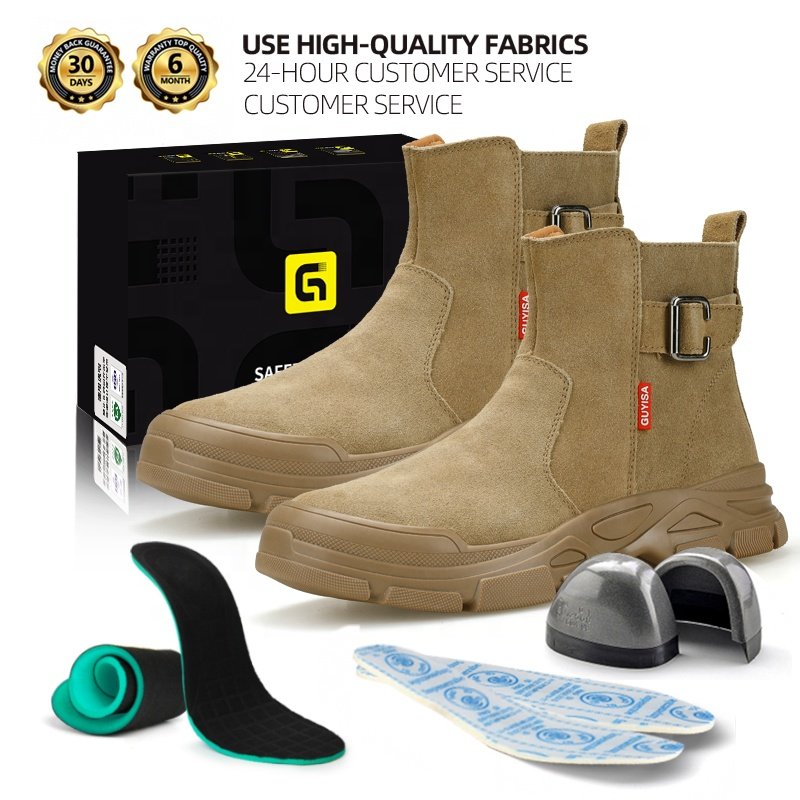 GUYISA Industrial Safety Boots Accept Custom Welder Steel Toe Safety Boots