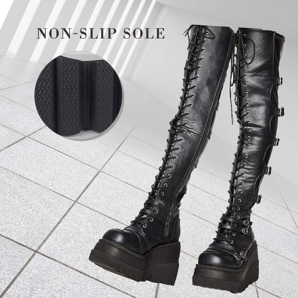 Sexy Girl Waterproof Platform Motorcycle Riding Boots Women's War Boots
