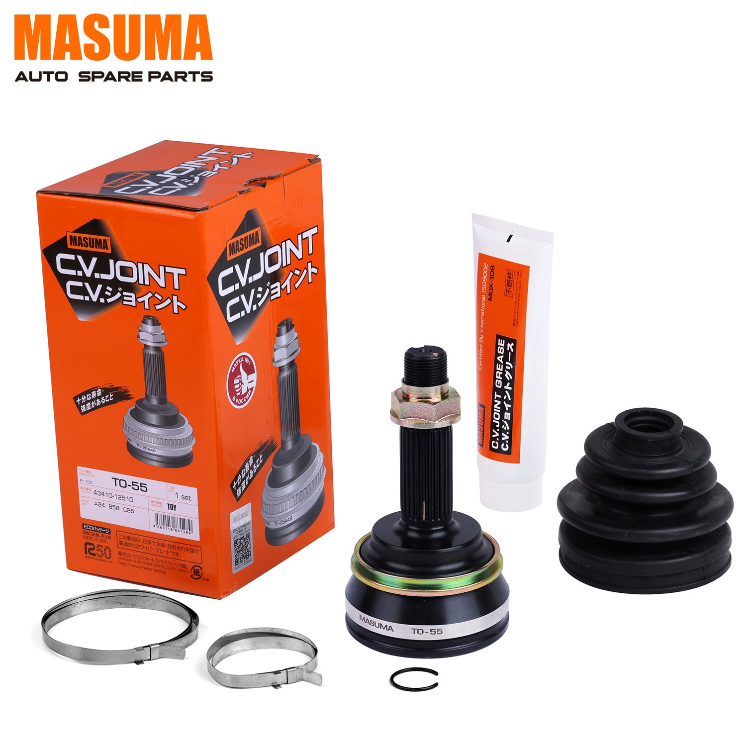 TO-55 MASUMA Universal Auto Constant Velocity C.v.joint BZB40 1BZFPE 43410-02230 43420-42090 for TOYOTA COROLLA FIELDER CE121G
