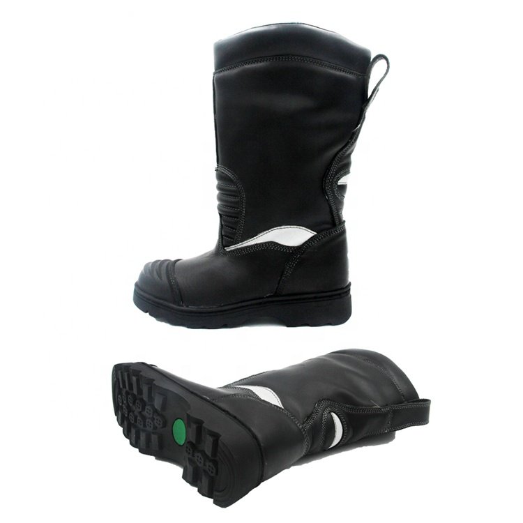 Patent Rubber Sole Water Proof Fire Resistant Firefighter Protective Boots with Anti-collision Shoe Toe