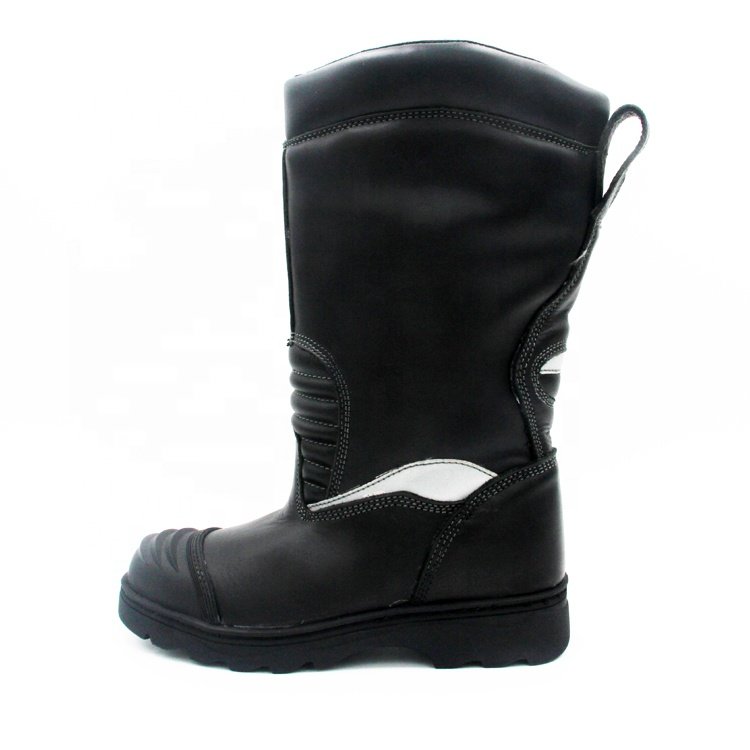 Patent Rubber Sole Water Proof Fire Resistant Firefighter Protective Boots with Anti-collision Shoe Toe
