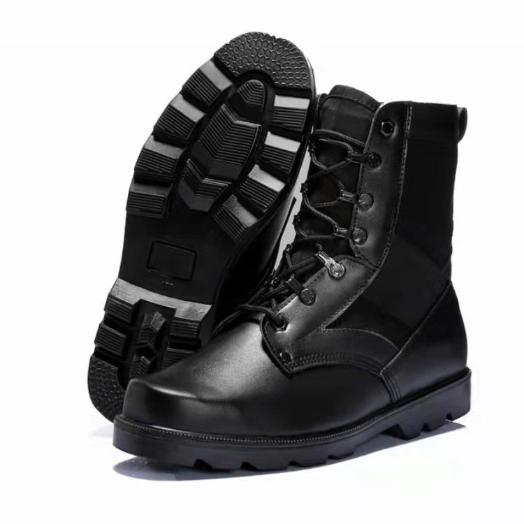 Drop Shipping Cheap CQB PU Leather High-Cut Protective Steel Toe Tactical Combat Boots