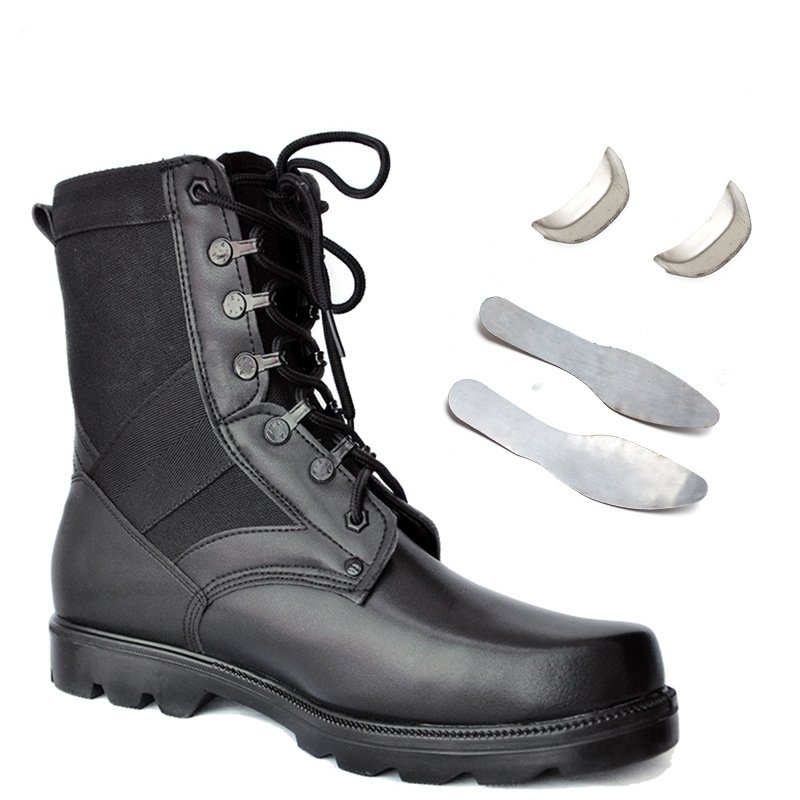 Drop Shipping Cheap CQB PU Leather High-Cut Protective Steel Toe Tactical Combat Boots