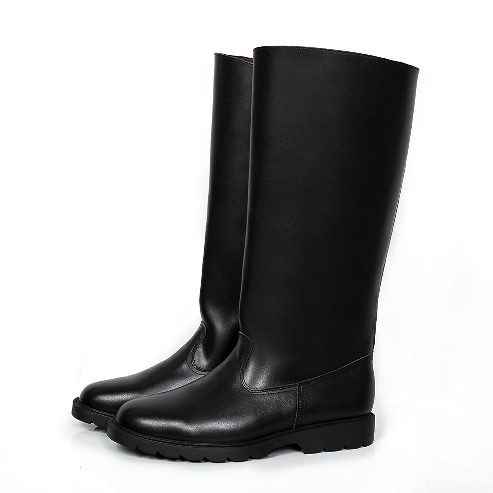 Combat Molding Full Split Leather Officer Boots for Parade High Quality Outsole for Men
