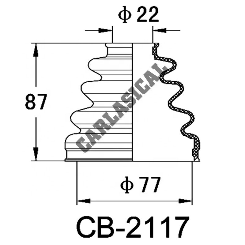 Auto Rubber Parts Drive Shaft CV Joint Rubber Boot No. FB-2117 Outer Dust Boot OE No.04438-12170