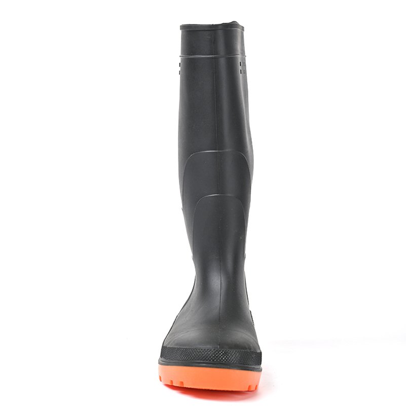 Steel Toe And Sole Safety Boots Pvc Boots Certification Pvc Safety Boots For Men