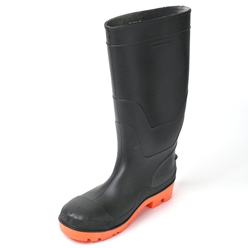 Steel Toe And Sole Safety Boots Pvc Boots Certification Pvc Safety Boots For Men